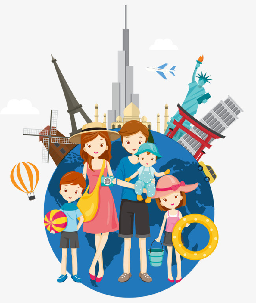 Путешествие с детьми Туризм иллюстрация