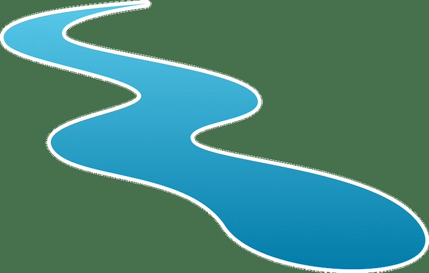 Река клипарт Река на белом фоне