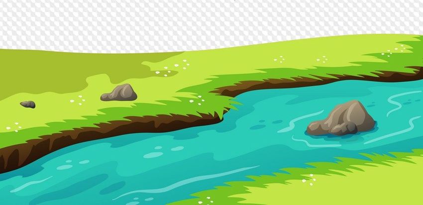 Река мультяшная Река клипарт