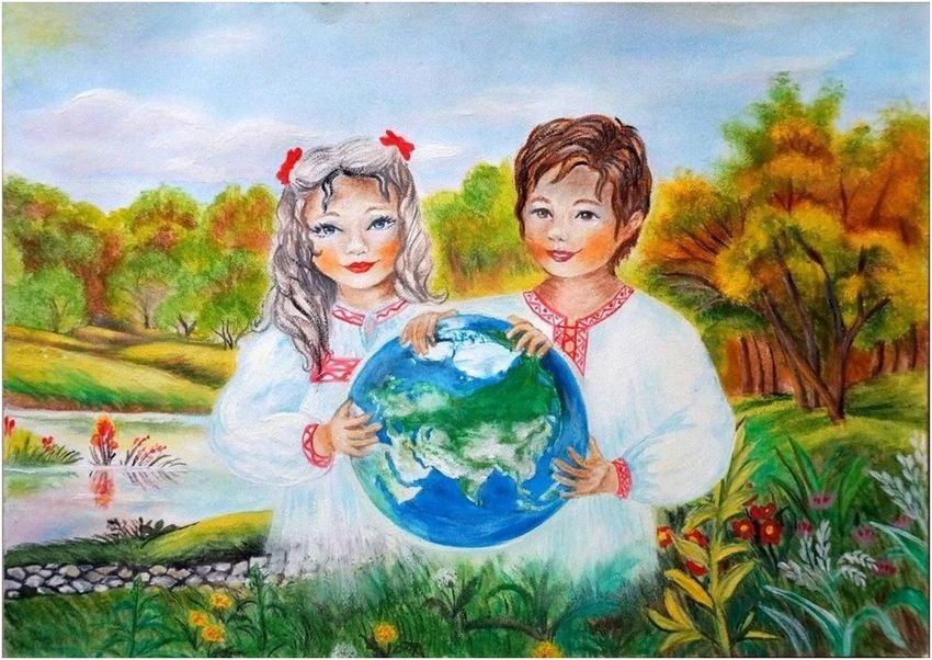 Рисунок на тему день земли Рисунок на тему мир
