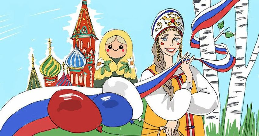 Россия рисунки детей