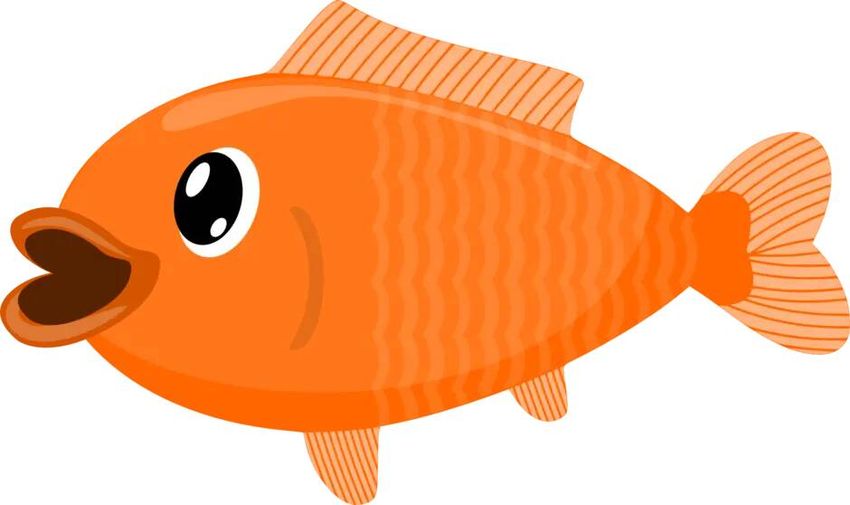 Оранжевая рыбка для детей