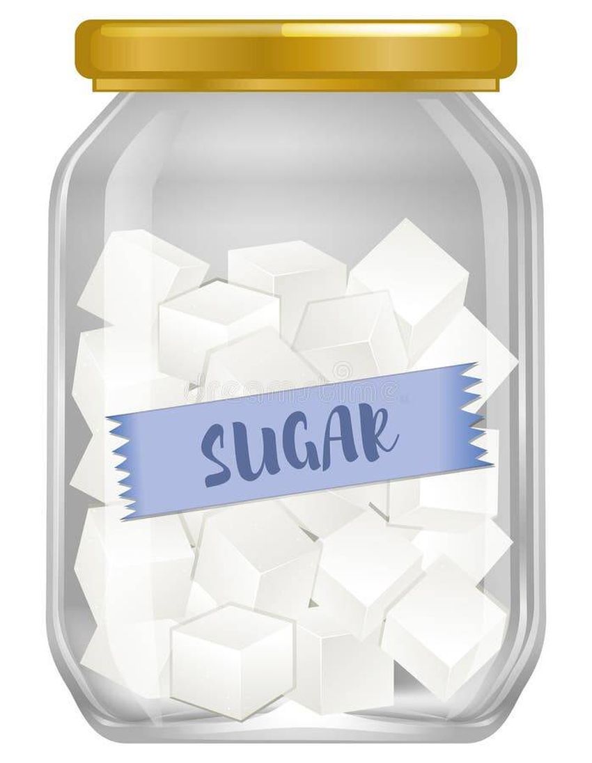 Сахар на прозрачном фоне
