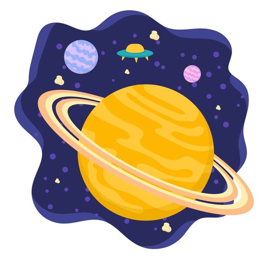 Сатурн планета рисунок