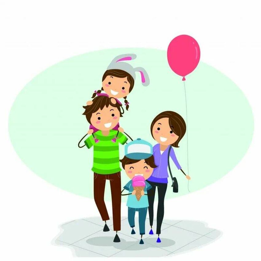 Дети и родители вектор