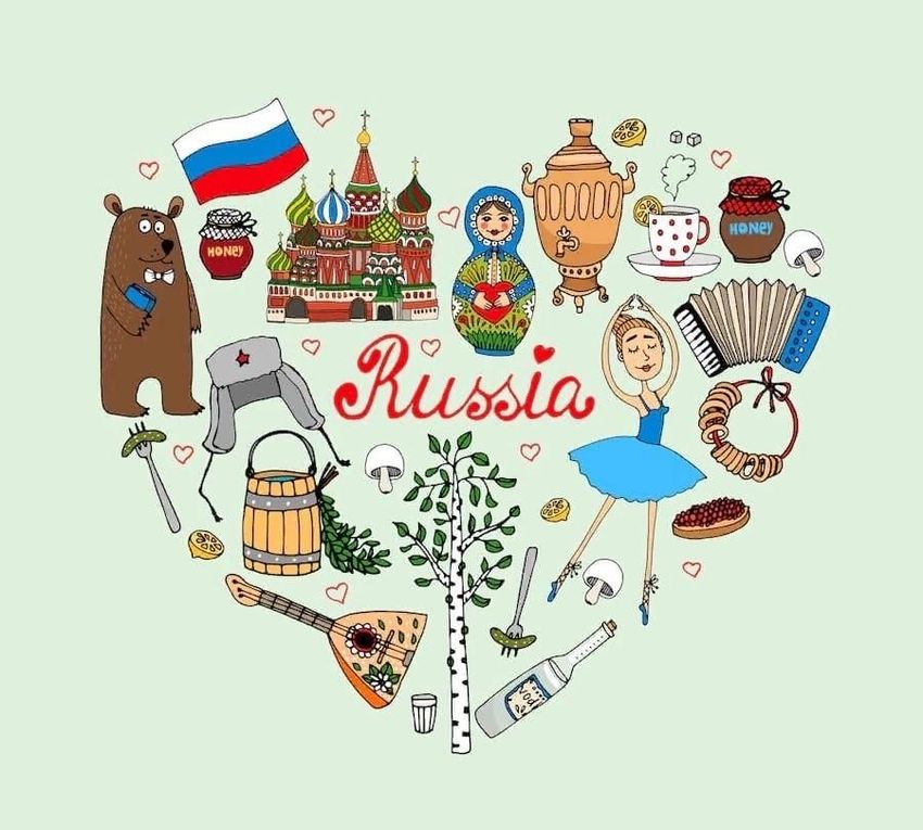 Символы россии иллюстрация