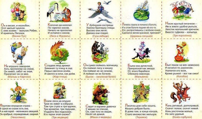 Загадки про сказки