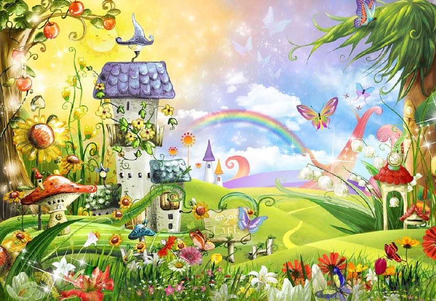 Сказочный город Сказочные фотообои для детской