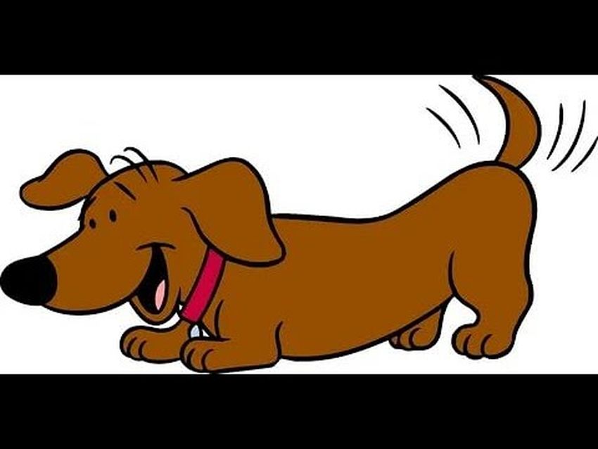 Мультяшная такса Собака такса