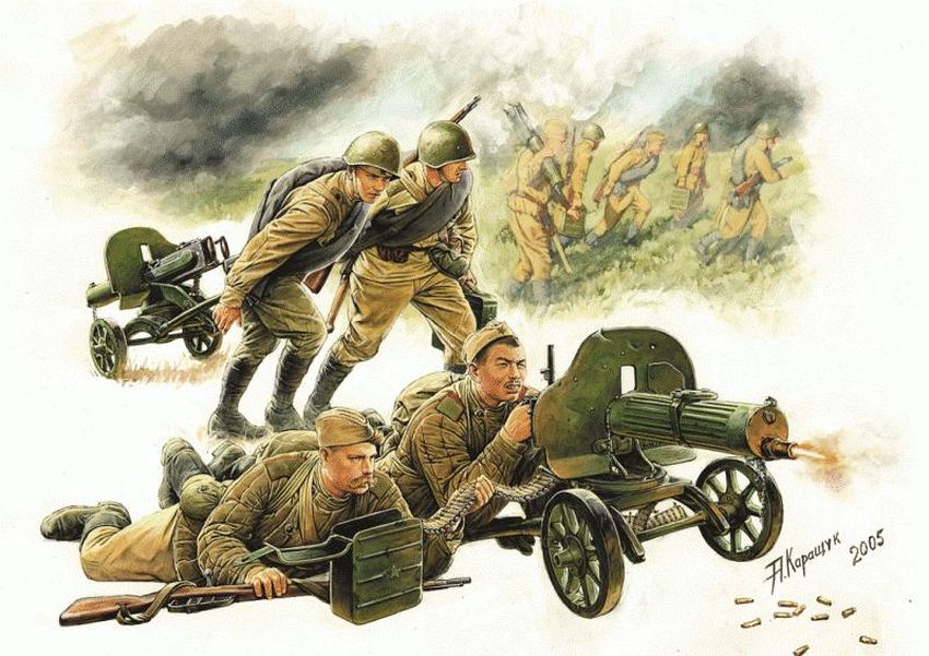 Советские пулеметчики звезда 1/35