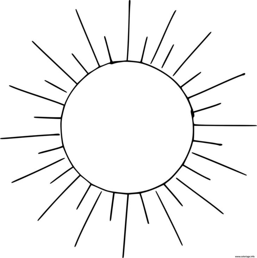 Солнце карандашом рисунок