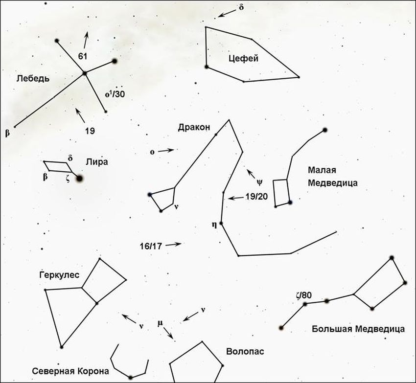 Большая медведица малая медведица кассиопея