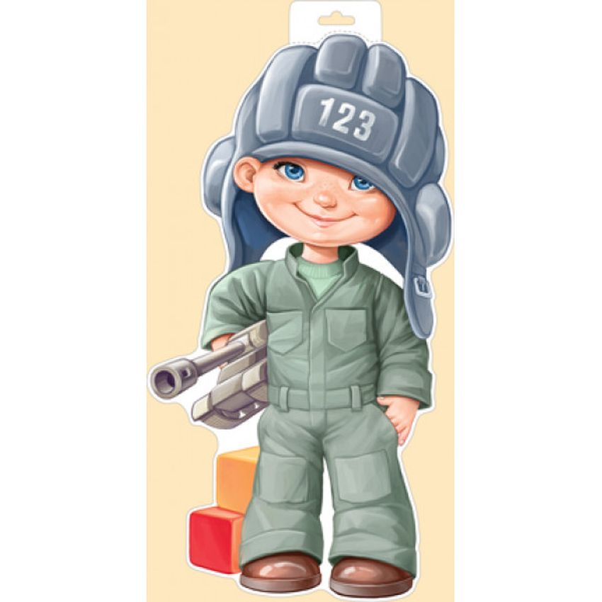 Плакат вырубной танкист