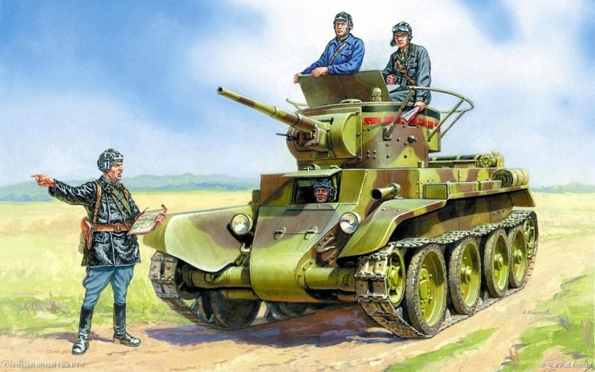 Сборная модель танка бт 7 звезда