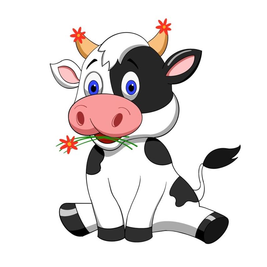 Рисунок коровы для детей