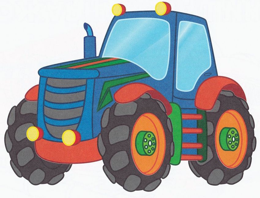 Рисуем синий трактор