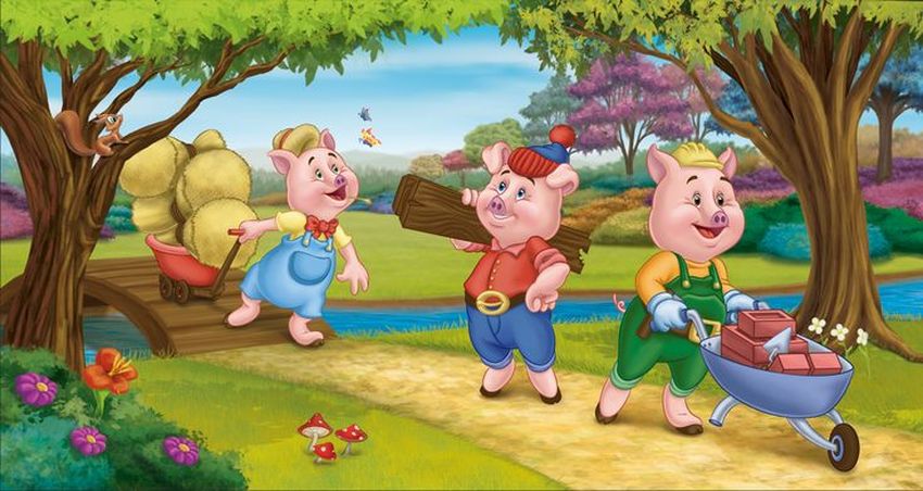 Три поросенка three little pigs