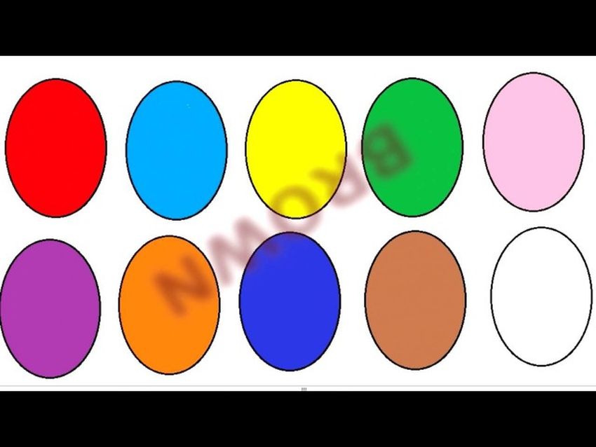 Изучаем цвета для малышей яйца