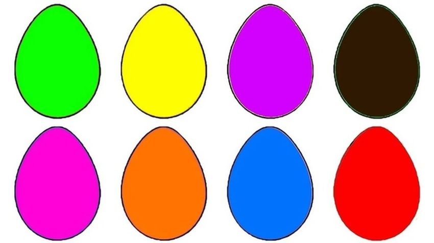 Пасхальные яйца цветные