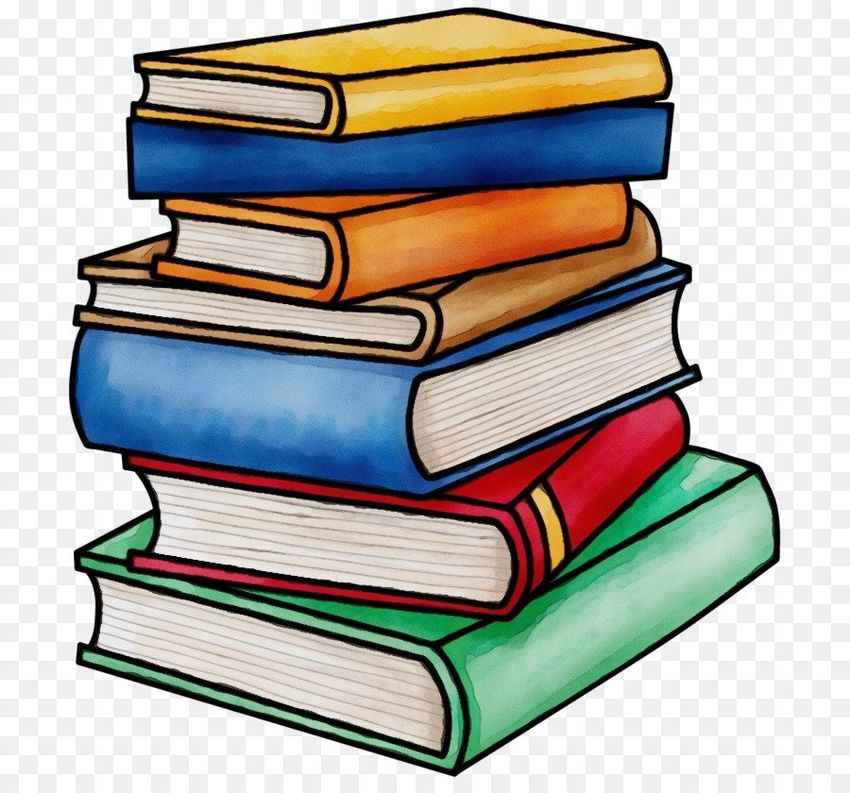 Стопка книг на прозрачном фоне