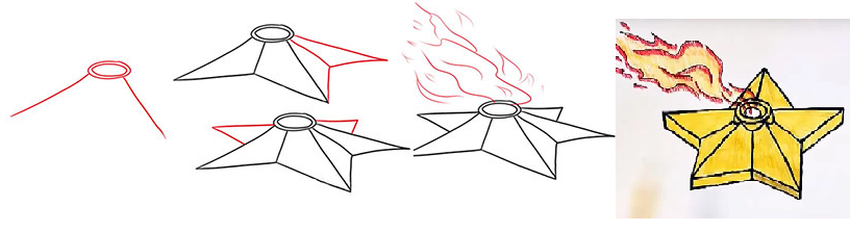 Вечный огонь поэтапно