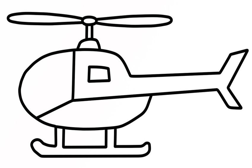 Вертолет раскраска