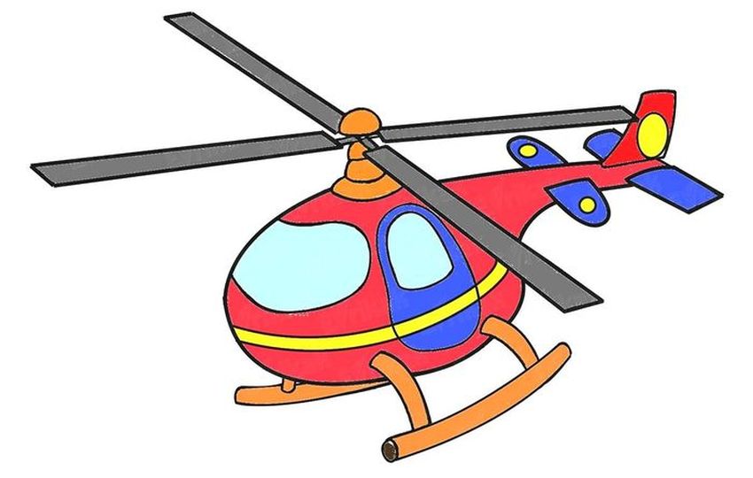 Вертолет рисунок для детей