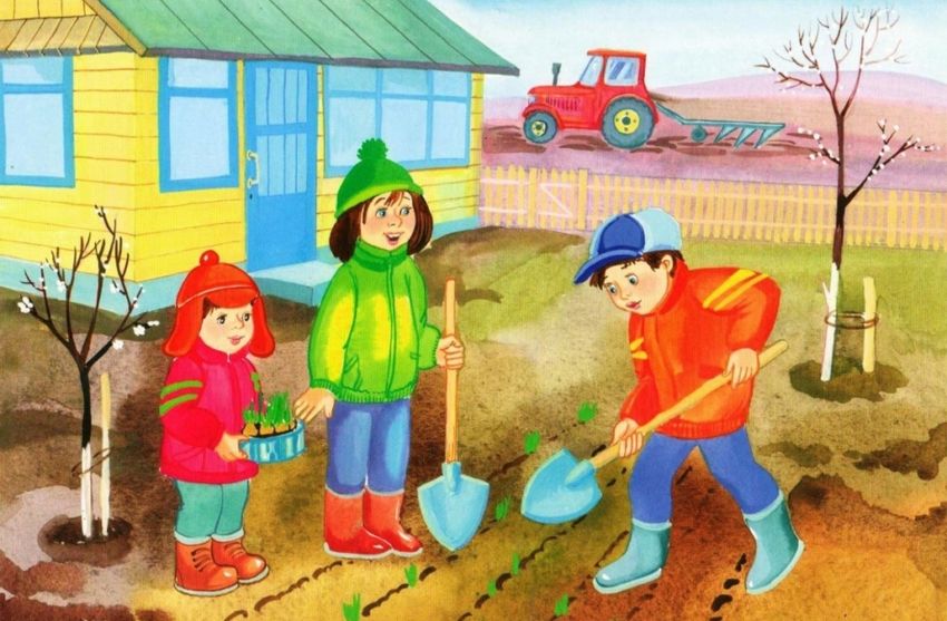 Труд людей весной Весна для дошкольников