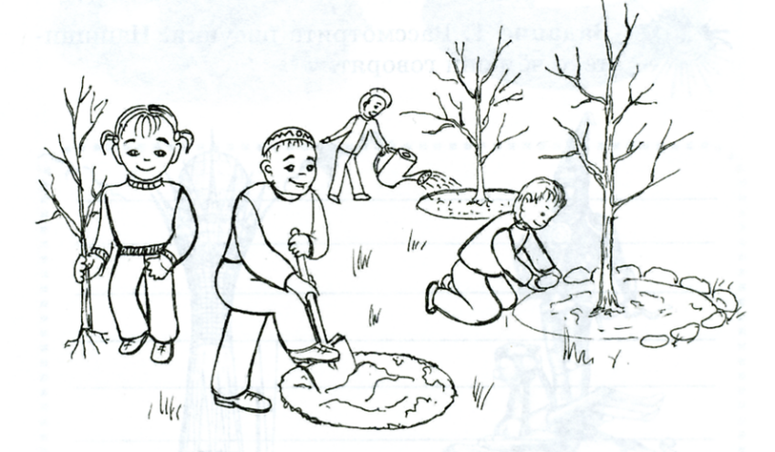 Весенние работы раскраска Раскраска труд людей весной