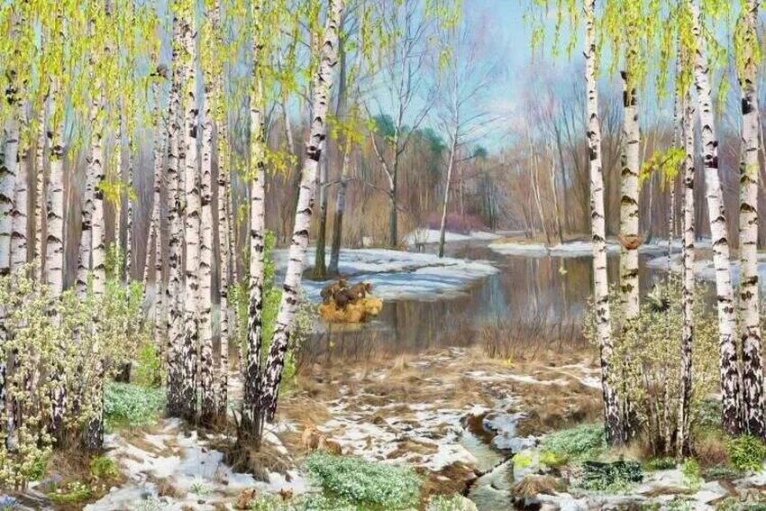Весна березы