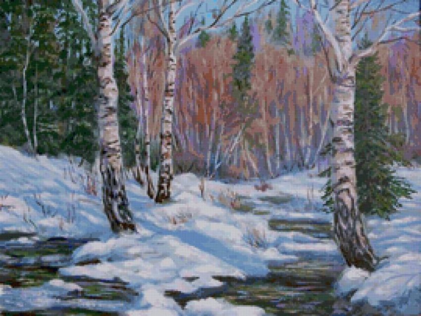 Ранняя весна рисунок