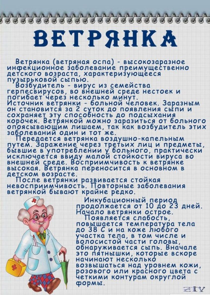 Сколько длится карантин по ветрянке в детском саду