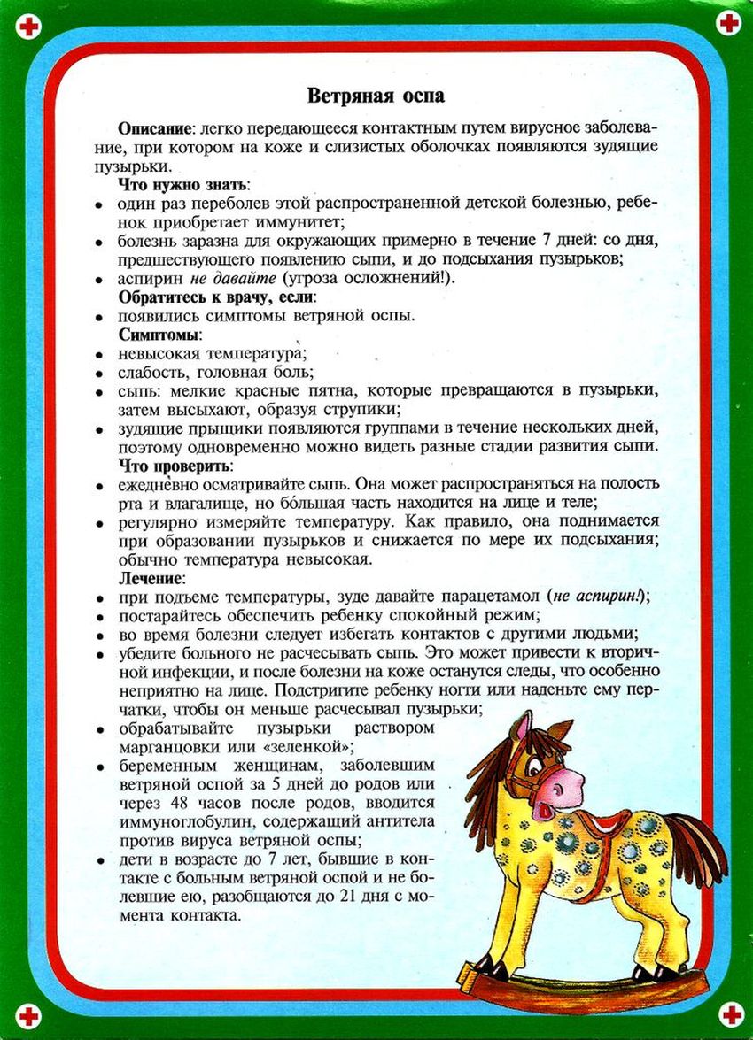 Консультация для родителей ветряная оспа