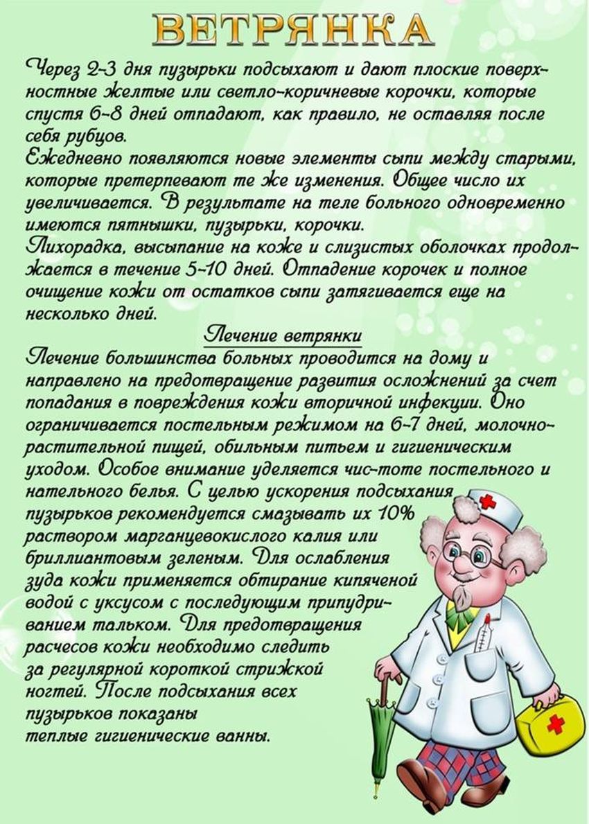 Ветряная оспа памятка