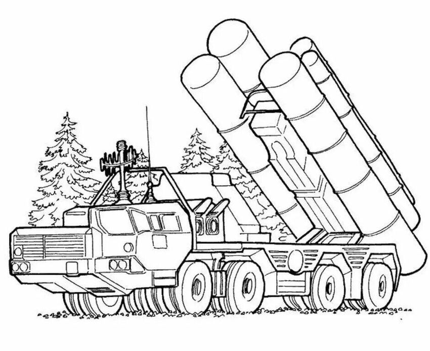 Разукрашки военная техника