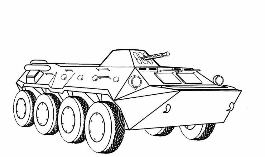 Раскраска бтр