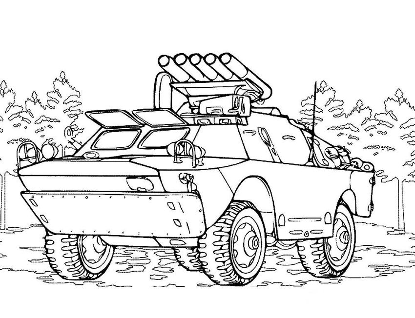 Разукрашки военная техника