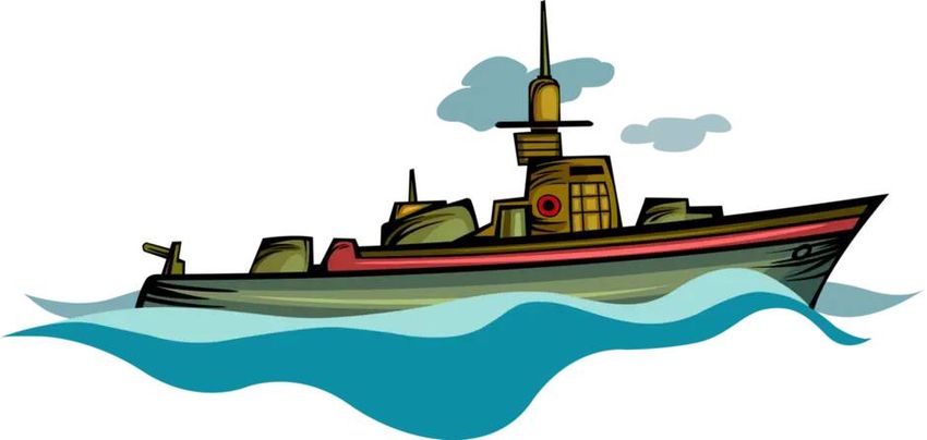 Военный корабль рисунок