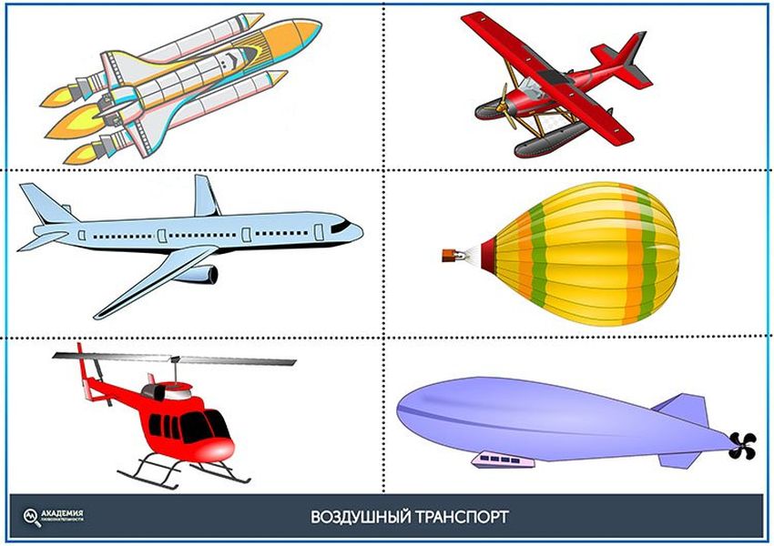 Воздушный транспорт для детей Наземный воздушный и водный транспорт для детей