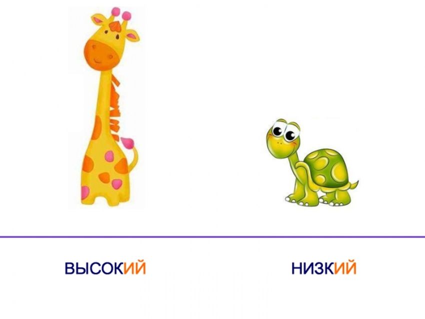 Высокий низкий для детей