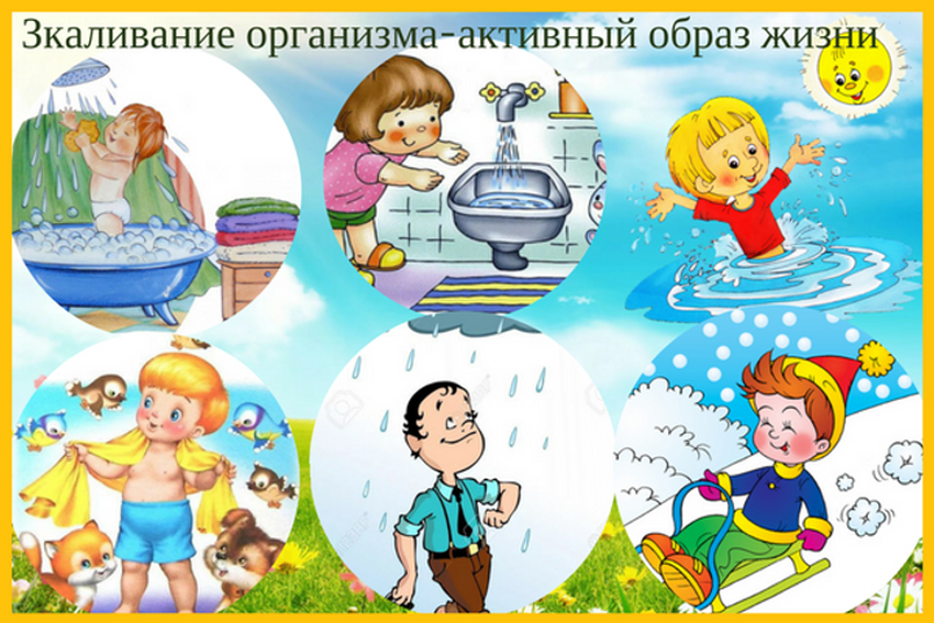 Плакат о пользе закаливания