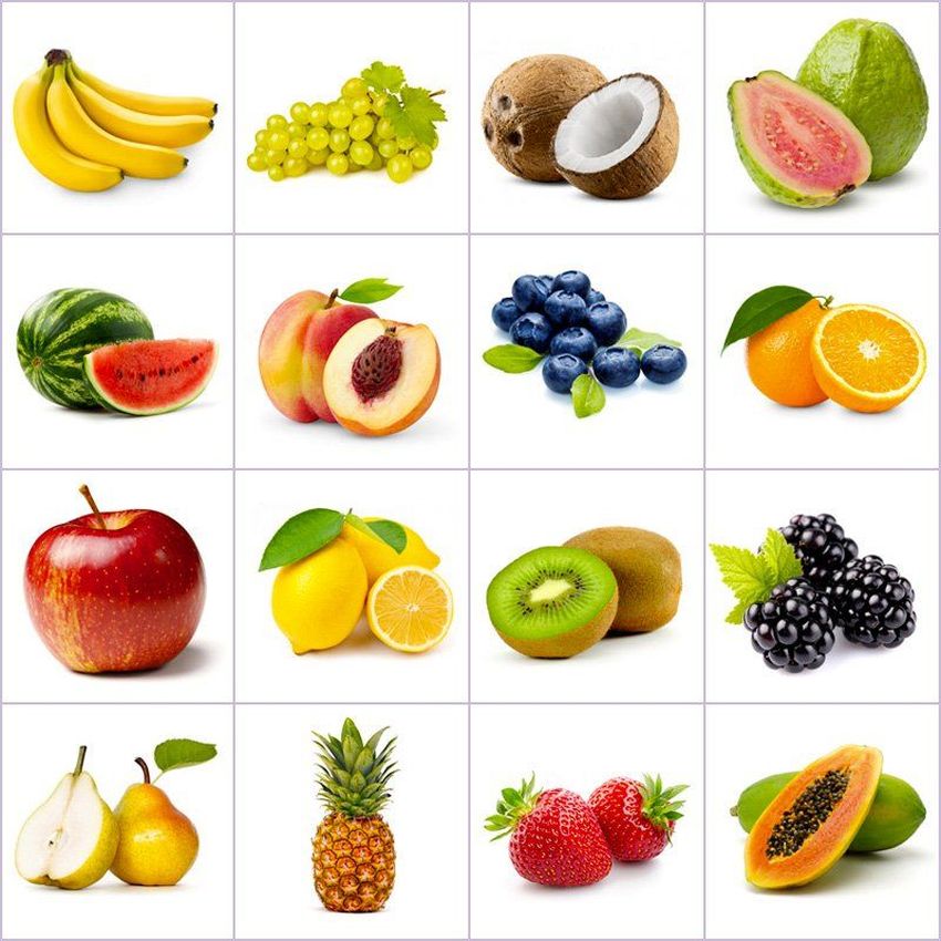 Карточки фрукты для детей