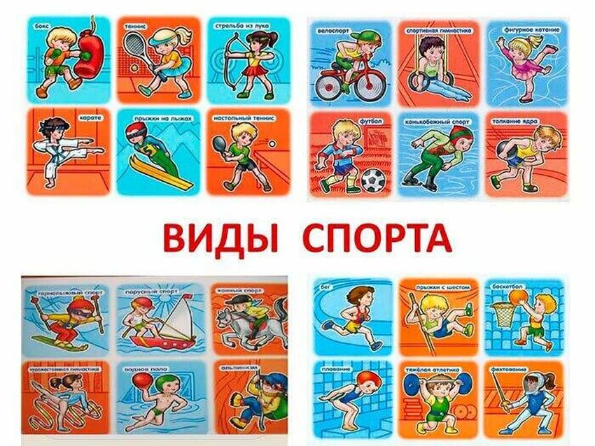 Виды спорта для детей Спорт виды спорта