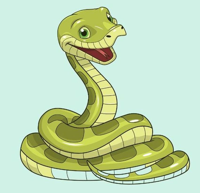 Змея мультяшная