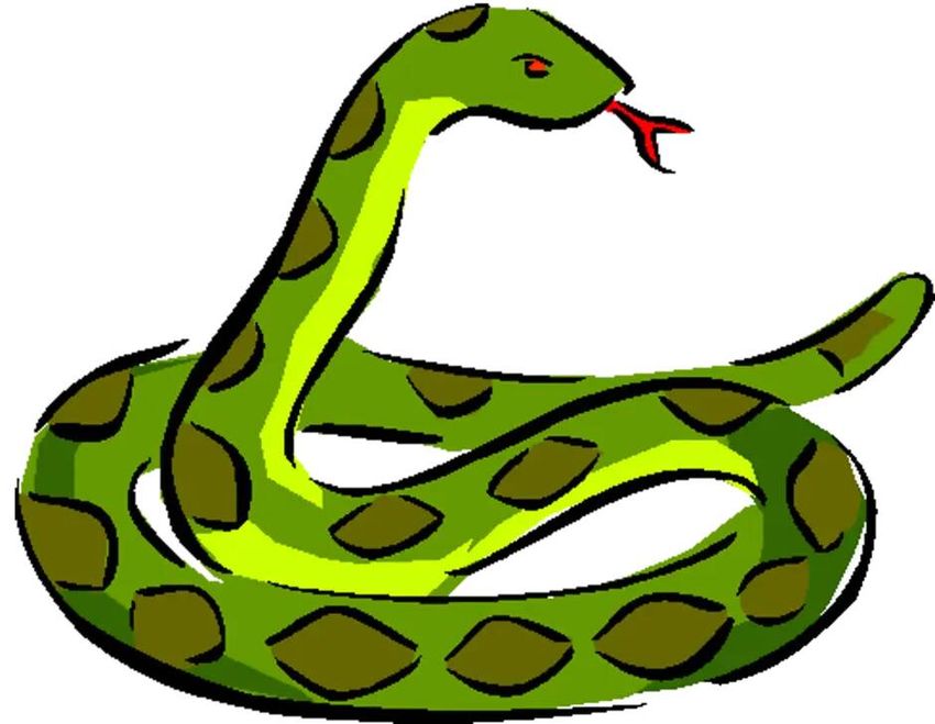 Змея мультяшная