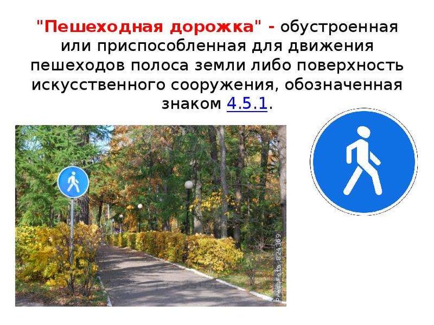 Знак пешеходный