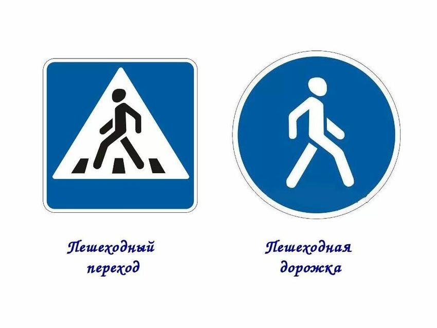Знак пешеходный