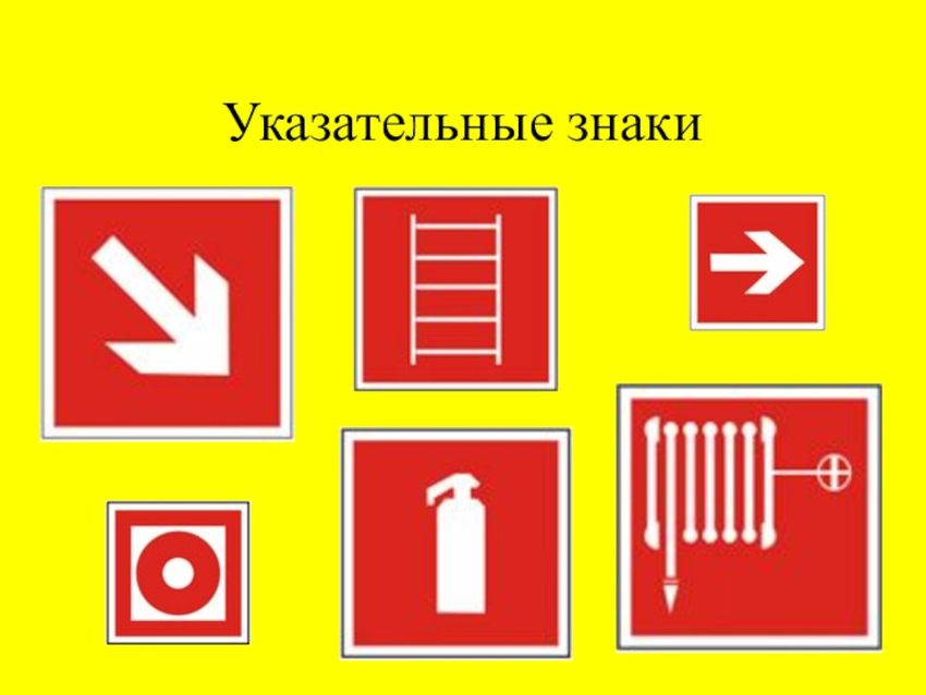 Знаки пожарной безопасности