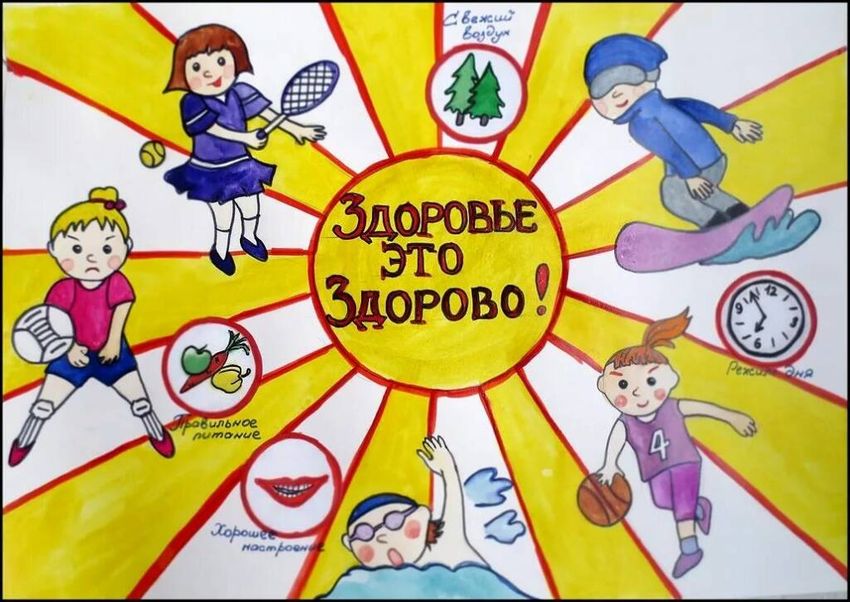 Здоровый образ жизни рисунок Здоровым быть здорово рисунки